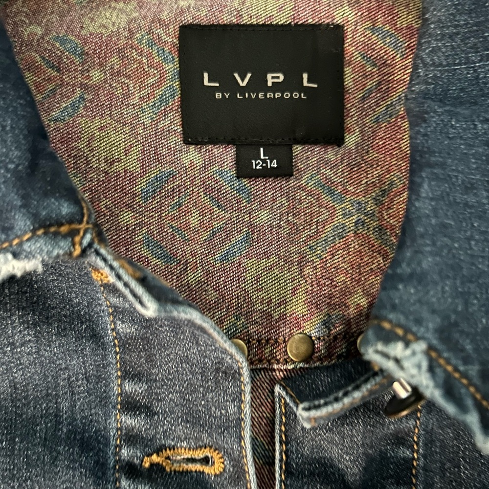 Liverpool studded denim jacket size Large - Picture 5 of 5